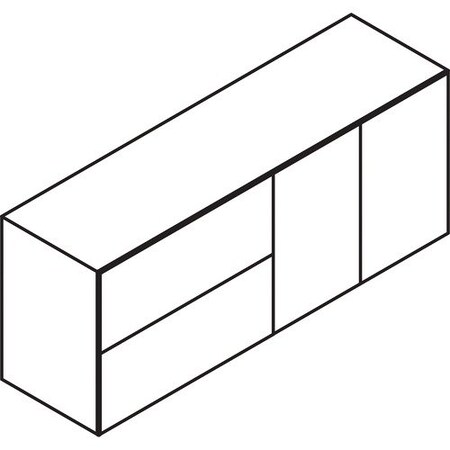 Groupe Lacasse Credenza, Lateral File/Bookcase, 72inx24inx29-1/2in, Sahara LAS72DLF2472BR
